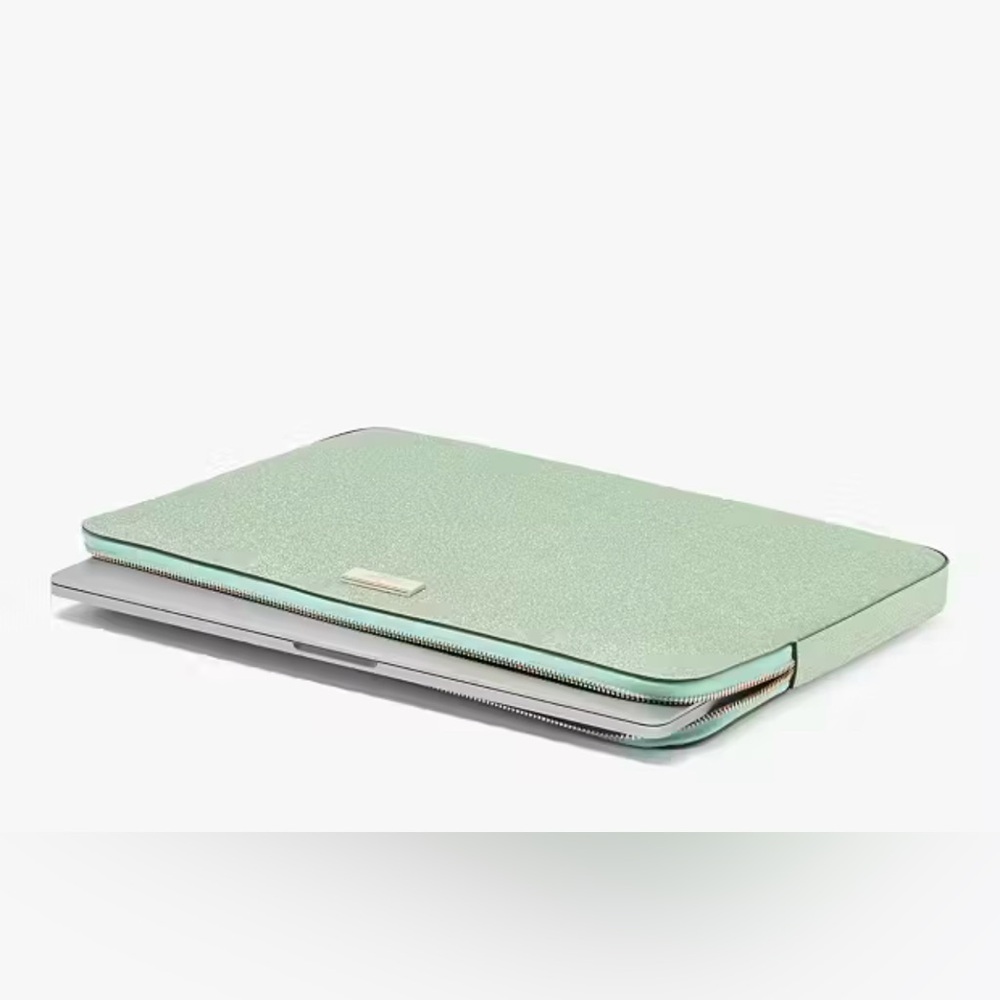 Kate Spade Kenzie Glitter Universal Laptop Sleeve in Seawater NWT